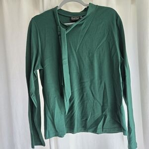 NWOT Voodoo Vixen Green Tie-Neck Blouse UK18 UK3XL US16